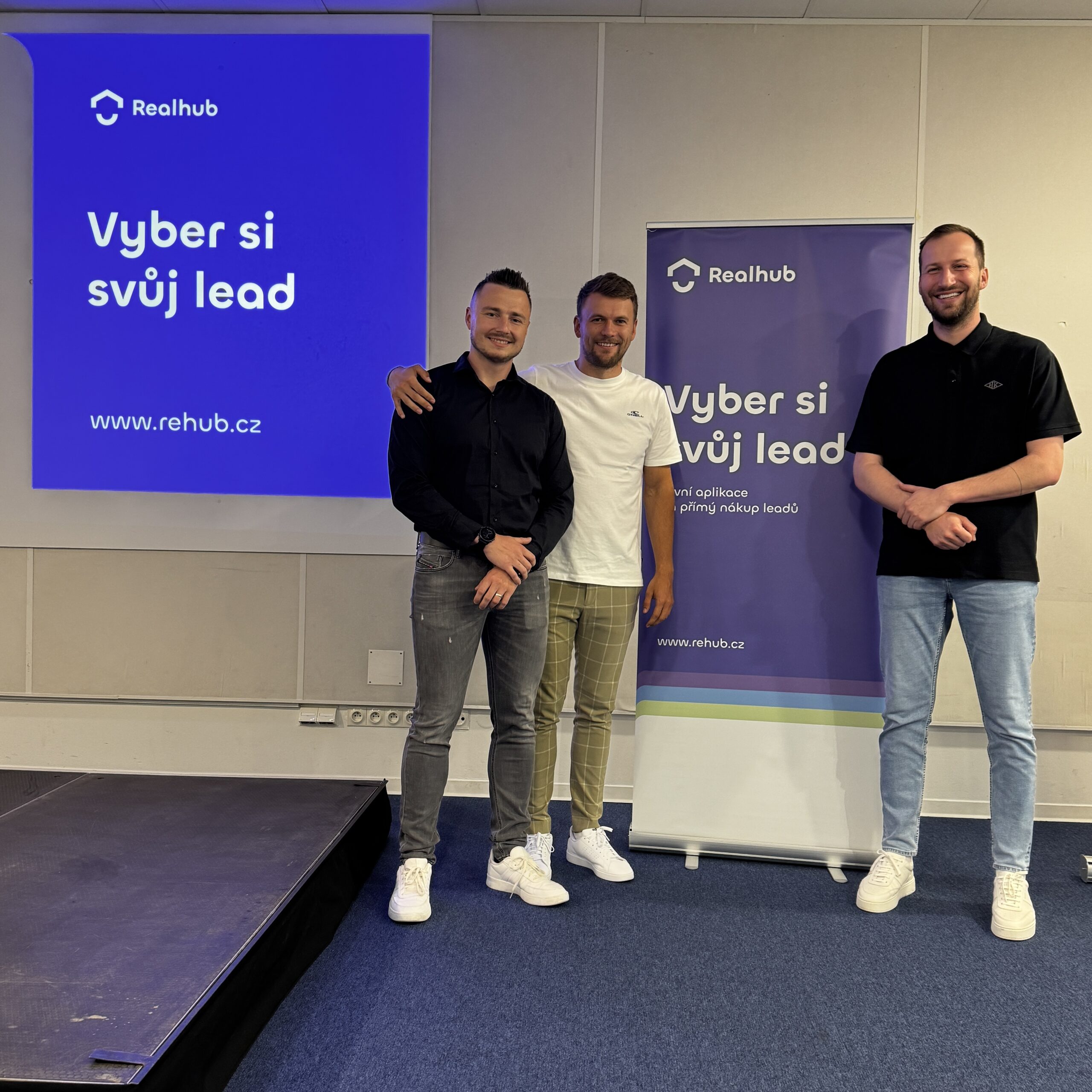 Zakladatelé Realhubu - Michal Hanč, David Stašek, Michal Joch